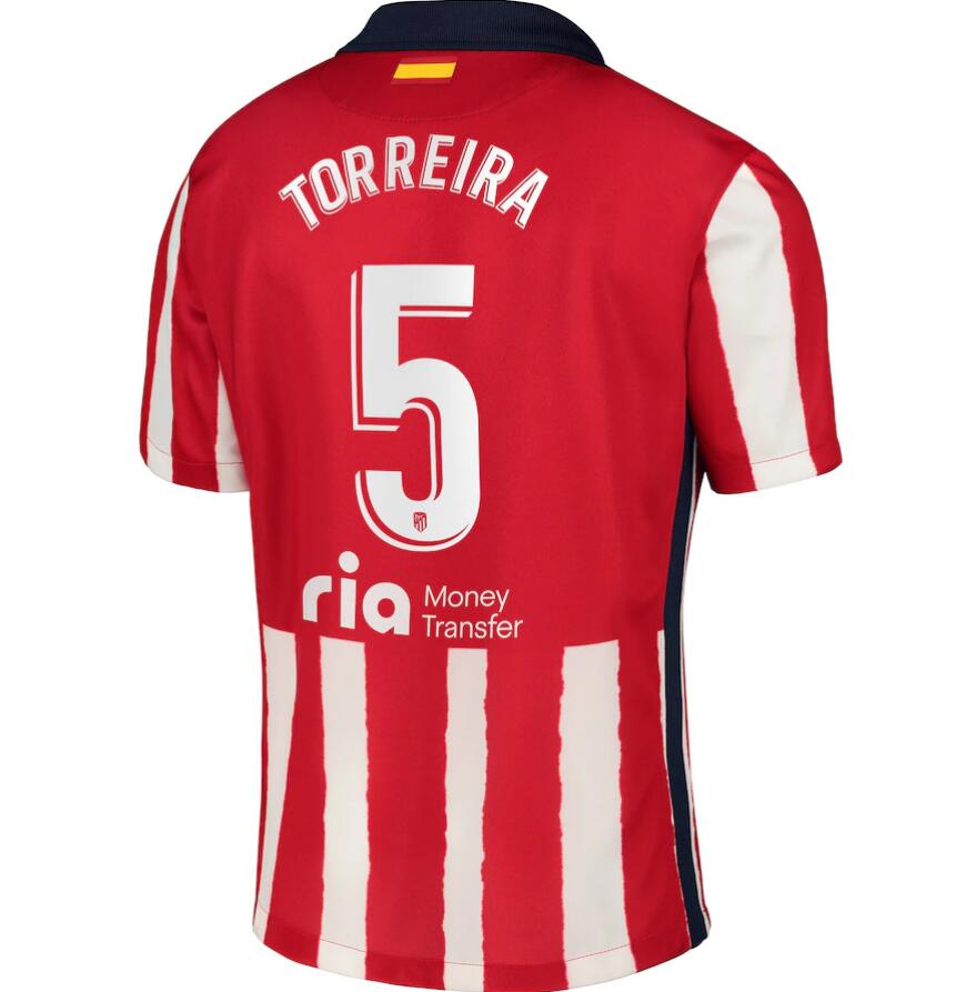 Atlético de Madrid Home Kit Soccer Jersey with Torreira 5 printing 2020/21